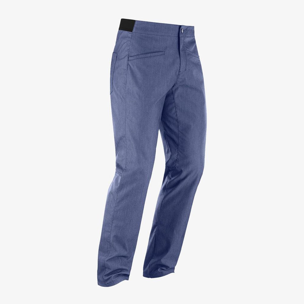 Salomon Singapore Mens Pants - WAYFARER TAPERED DENIM Indigo | 10769-YQMC